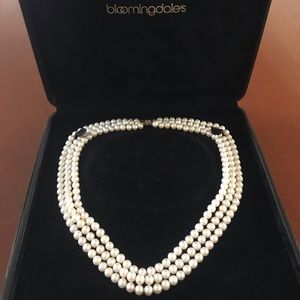 Cultured Freshwater Pearl Three-Strand Necklace